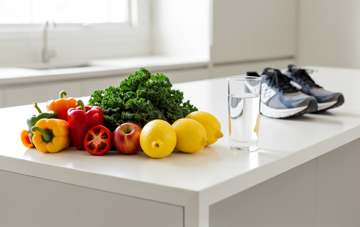 Ingredientes frescos y estilo de vida activo